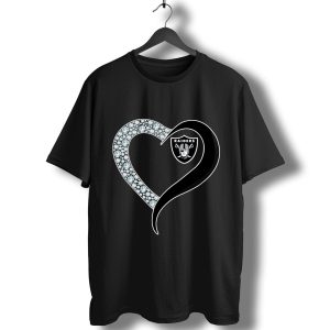 Diamond Oakland Raiders HearT-Shirt