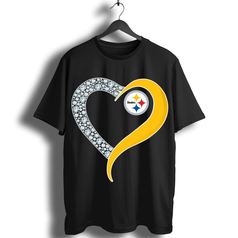 Diamond Pittsburgh Steelers Heart Shirt T Shirt 1