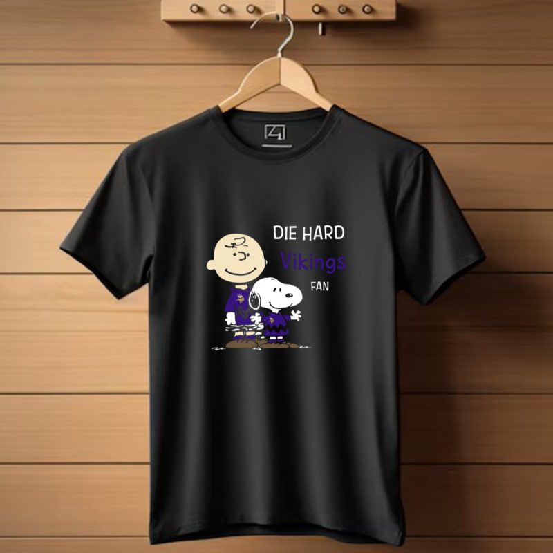 Die Hard Vikings Fan Snoopy And Charlie Brown T Shirt 1 T Shirt 1