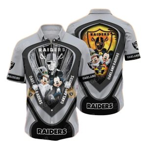 Disney Mickey Halloween Night Las Vegas Raiders Hawaiian Shirt