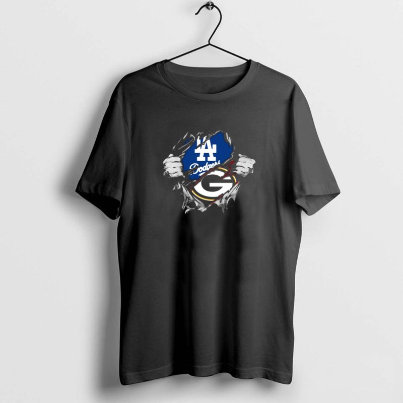 Dodgers La Packers G Logo Ripped T Shirt 1 1 T Shirt 1 1 1