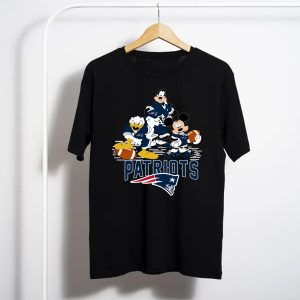 Donald Duck Goofy Mickey Mouse New England Patriots T-Shirt
