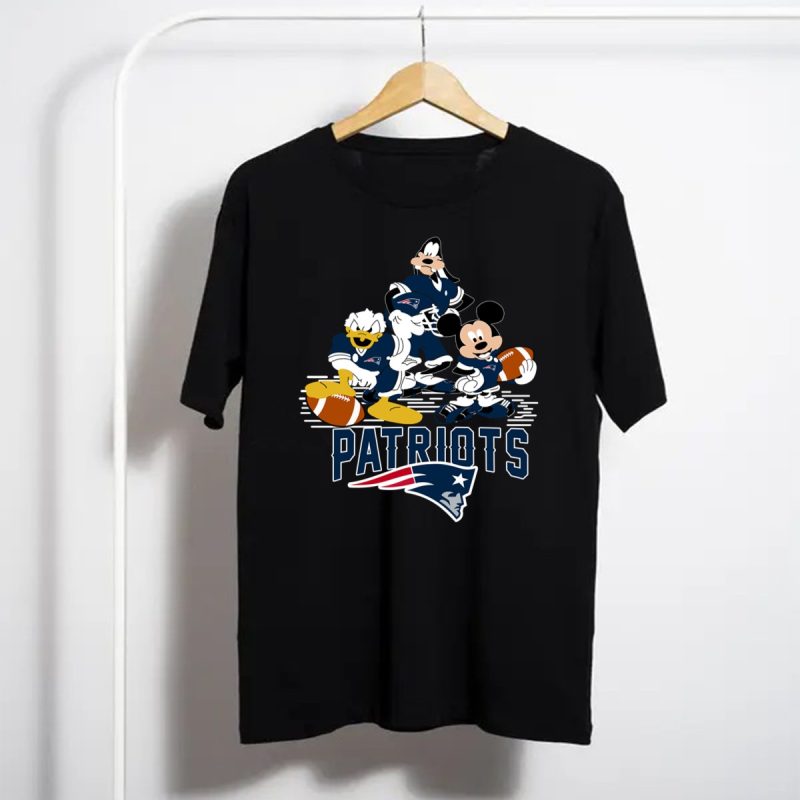 Donald Duck Goofy Mickey Mouse New England Patriots Shirt T Shirt 1