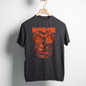 Dragonskull CLEVELAND BROWNS Helmet Skull Football T-Shirt