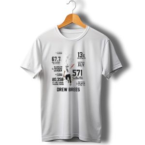 Drew Brees New Orleans Saints Legend 2024 Nfl Passing Leader 13X Pro Bowler Super Bowl Xliv Mvp T Shirt