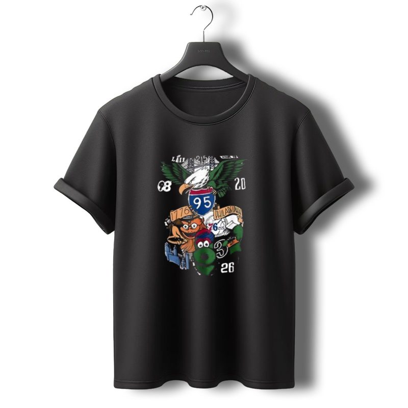 Dunphy 215 Tattoo Philadelphia Eagles I 95 76Ers 26Ers Liberty Bell Fanatic T Shirt T Shirt 0 1