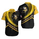 Dynamic Defense Black And Gold Minnesota Vikings Hawaiian Shirt