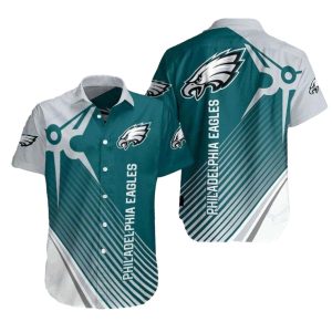 Dynamic Duo Tone Philadelphia Eagles Tropical Hawaiian Shirt