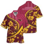 Dynamic Play Arizona Cardinals Hawaiian Shirt Golden Hibiscus Twist