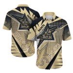 Dynamic Saints Geometric And Starburst New Orleans Hawaiian Shirt