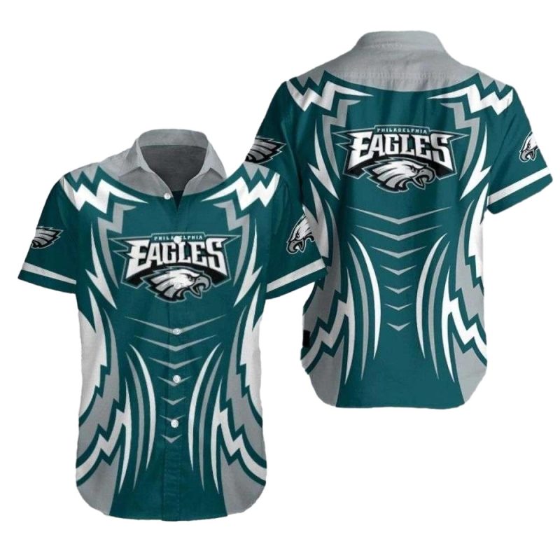Dynamic Zigzag Philadelphia Eagles Hawaiian Shirt 1