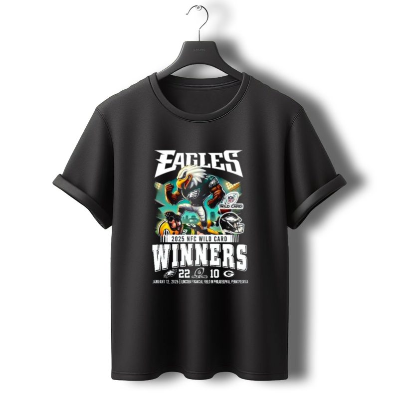 Eagles 2025 Nfc Wild Card Winners Beat Green Bay 22 10 January 12 Lincoln Financial Field T Shirt T Shirt 0 1