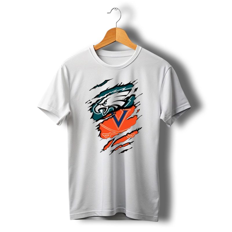 Eagles And Cavaliers Fan Crossover Torn Legacy T Shirt T Shirt 1 1