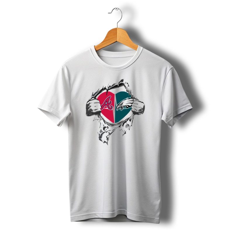 Eagles Braves Heart T Shirt T Shirt 1 1