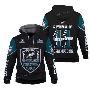 Eagles Champions Brown 11 Philadelphia Eagles Champion 2023 All Over Print Hoodie