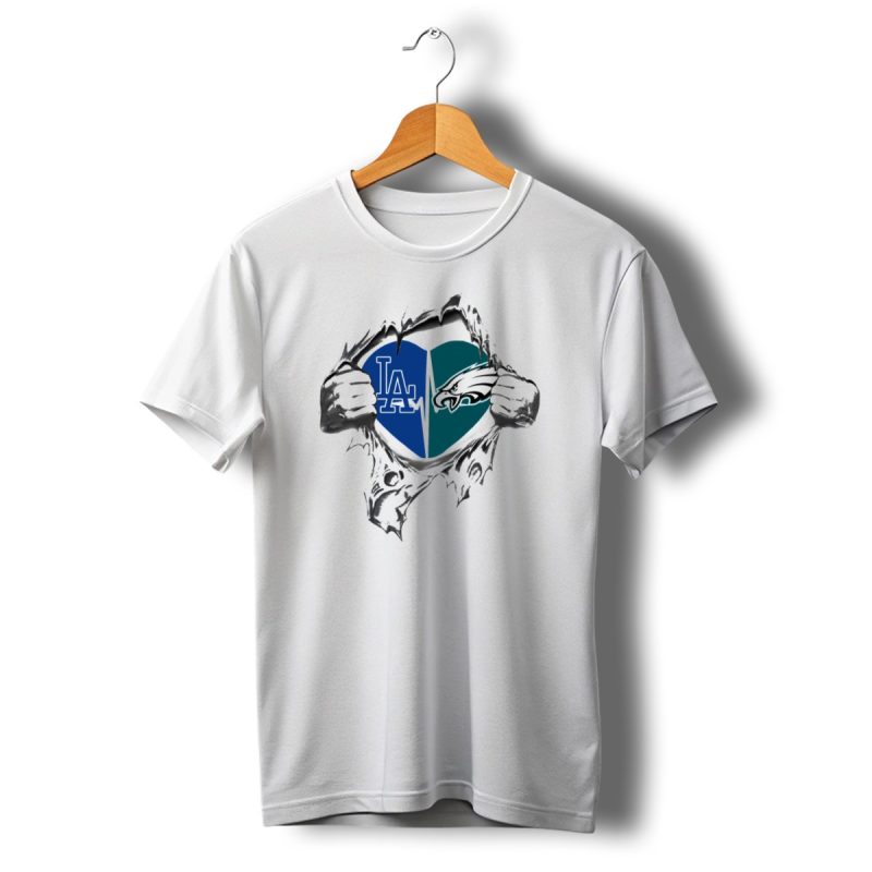 Eagles Dodgers Heart La Philadelphia Love T Shirt T Shirt 1 1