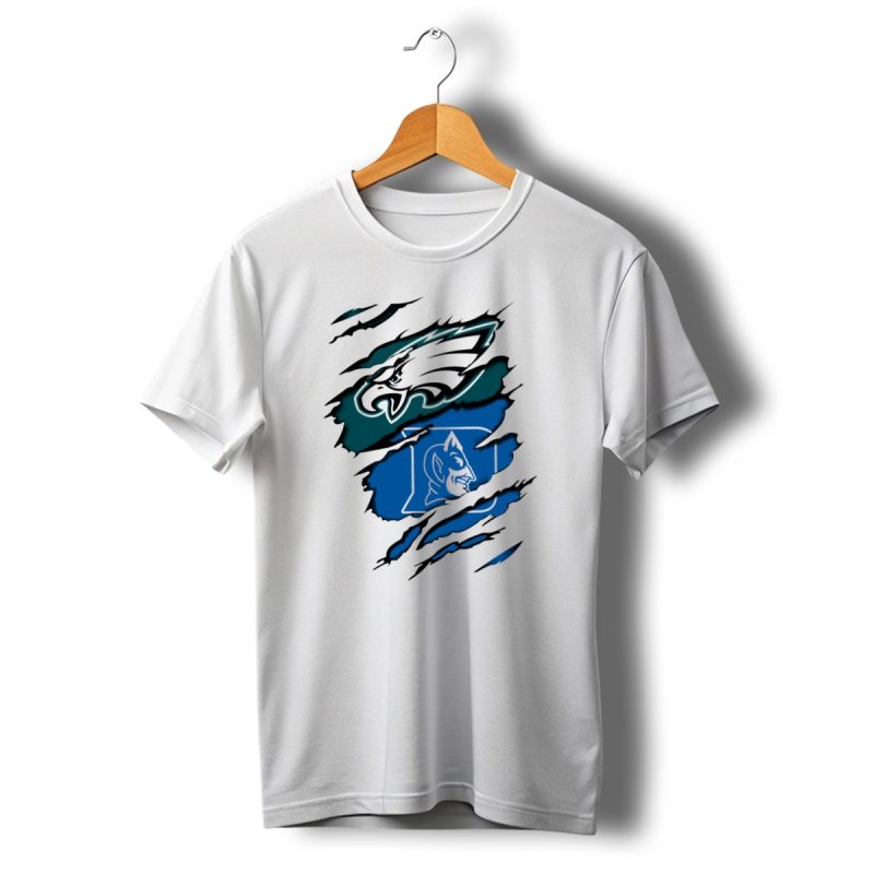 Eagles Duke Blue Devils Ripped Claw T Shirt T Shirt 1 1