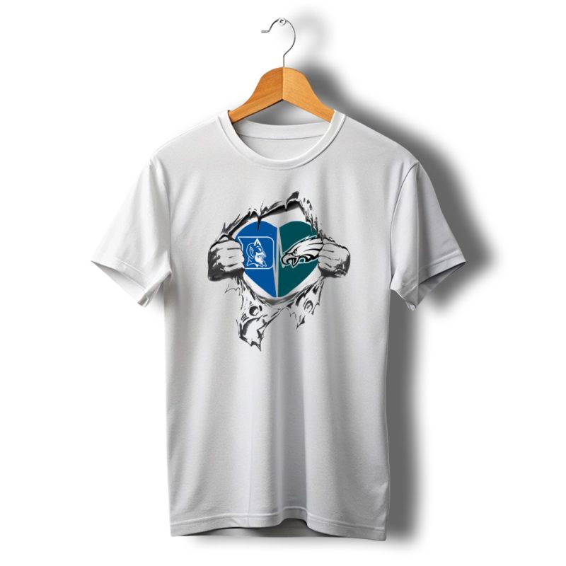 Eagles Duke Heart Logo Rip T Shirt T Shirt 1 1