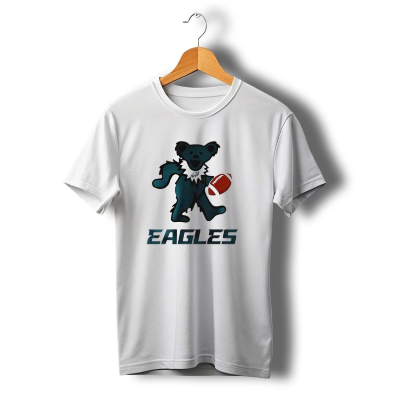 Eagles Football Bear With Grateful Dead Influence T Shirt T Shirt 1 1