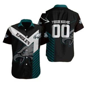 Personalized Philadelphia Eagles Eagles Game Day Black Hawaiian Shirt