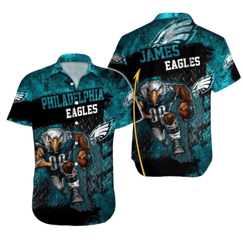 Eagles Hawaiian Shirt Custom Warrior Eagle Football 1 3 1024X1024 1