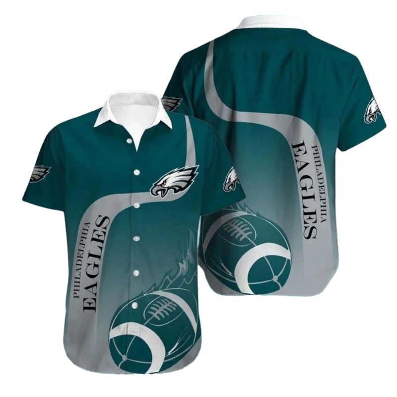 Eagles Hawaiian Shirt Gradient Football Themed Print 1 3 1024X1024 1