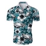 Philadelphia Eagles Tropical Hibiscus Floral Hawaiian Shirt