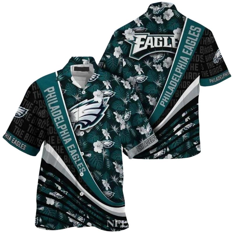 Eagles Love By The Shoreline Customizable Hawaiian Shirt 1