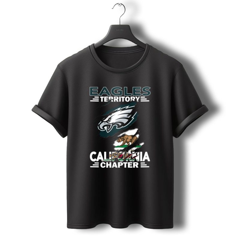 Eagles Territory California Chapter Logo With Bear And Eagle Graphics T Shirt T Shirt 0 1