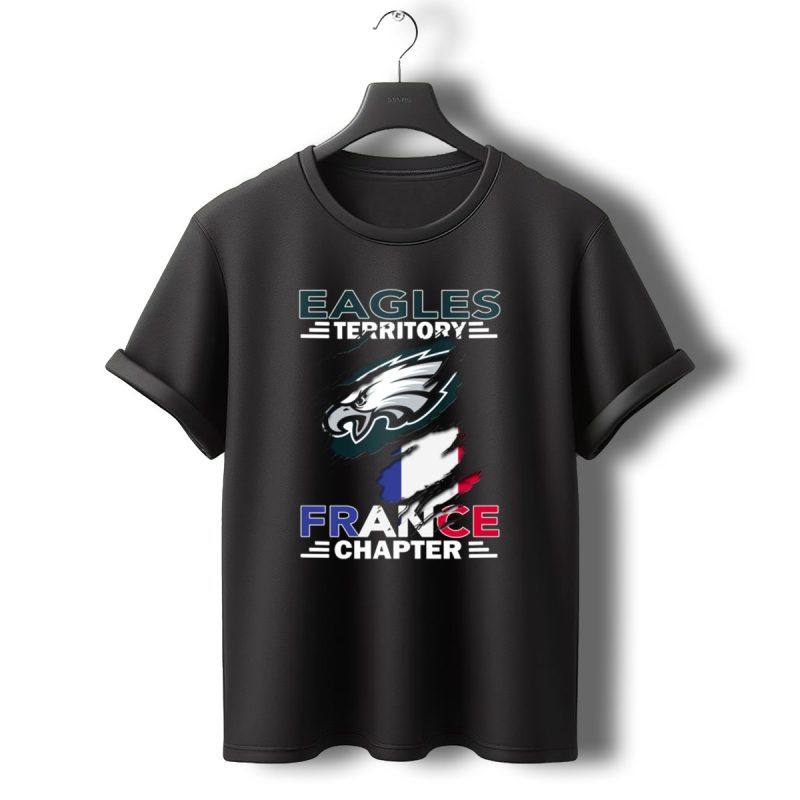 Eagles Territory France Chapter Flag And Eagle T Shirt T Shirt 0 1