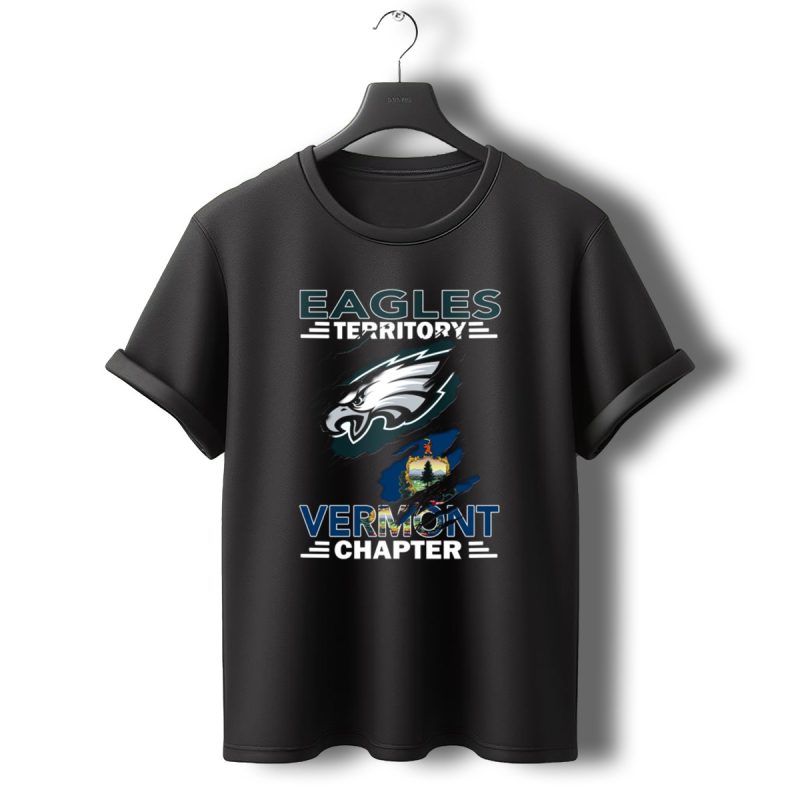 Eagles Territory Vermont Chapter Emblem With Vermont State T Shirt T Shirt 0 1