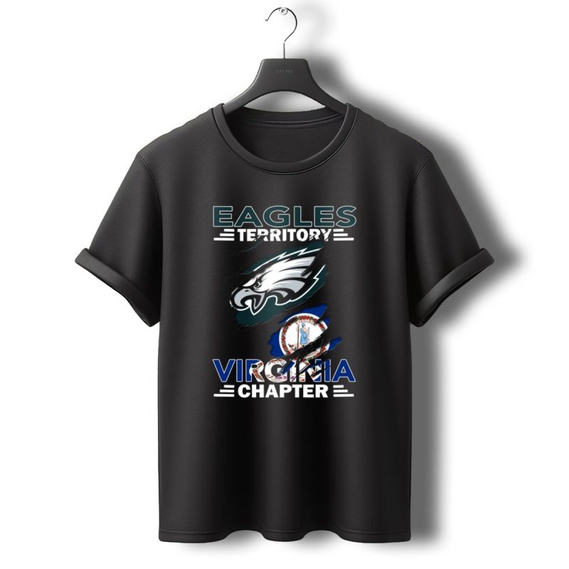 Eagles Territory Virginia Chapter With Philadelphia Eagles Logo And Virginia State Flag T Shirt T Shirt 0 1