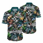 Philadelphia Eagles Eagles Tribal Pride In Midnight Green Hawaiian Shirt