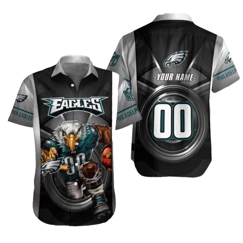 Eagles Warrior Mascot Personalized Tropical Hawaiian Shirt 1