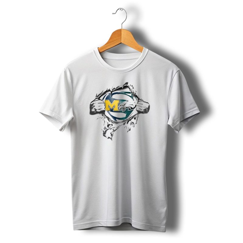 Eagles Wolverines Super Man Logo Mashup With Iconic Symbols T Shirt T Shirt 1 1