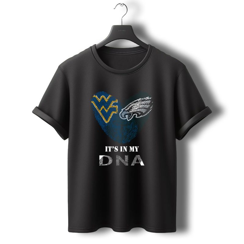 Eagles Wv Its In My Dna Fingerprint Heart T Shirt T Shirt 0 1