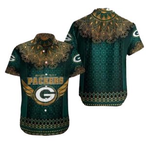 Elegant Green Bay Packers Mandala Pattern Tropical Hawaiian Shirt
