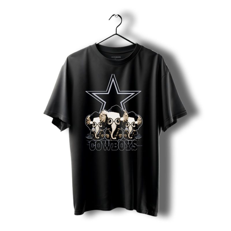 Elephan Xmas Dallas Cowboys Star Logo Glasses Hindustani T Shirt 1 T Shirt 1 1
