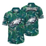 Emerald Foliage Philadelphia Eagles Emblem Hawaiian Shirt