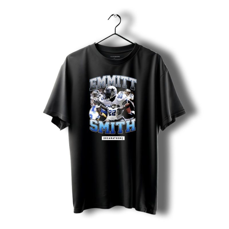 Emmitt Smith Dreamathon Dallas Cowboys Collage T Shirt 1 T Shirt 1 1