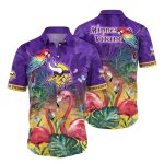 Exotic Birds And Flora Minnesota Vikings Tropical Hawaiian Shirt
