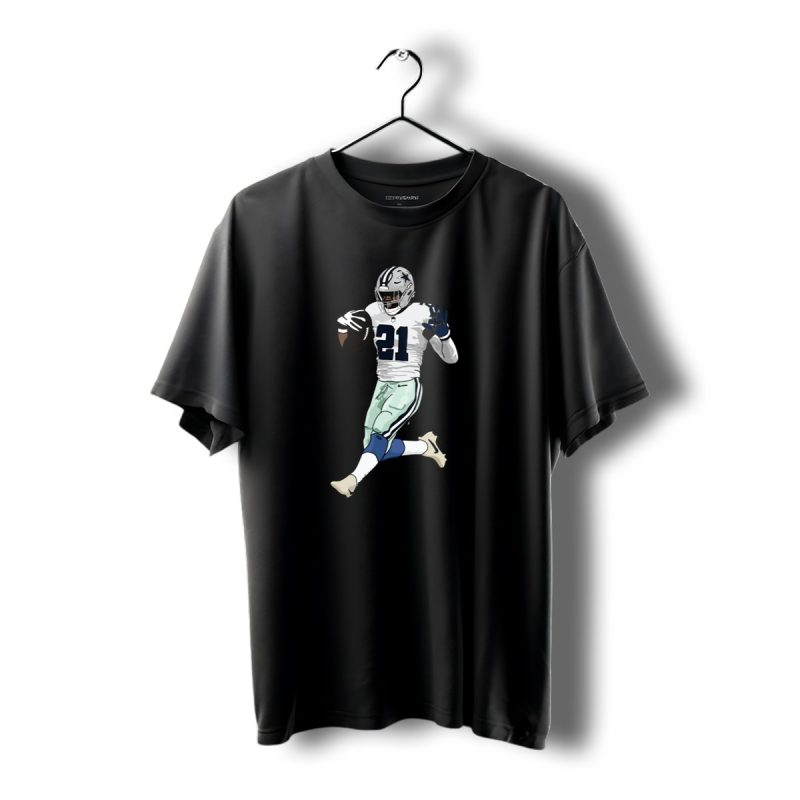 Ezekiel Elliott Dallas Cowboys Running Back Number 21 T Shirt 1 T Shirt 1 1