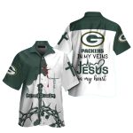 Faith And Football Green Bay Packers Cross Design Hawaiian Shirt