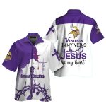 Faith And Football Minnesota Vikings Cross Motif Hawaiian Shirt