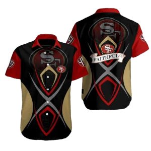 Faithful Fervor 49ers Bold Emblem Hawaiian Shirt