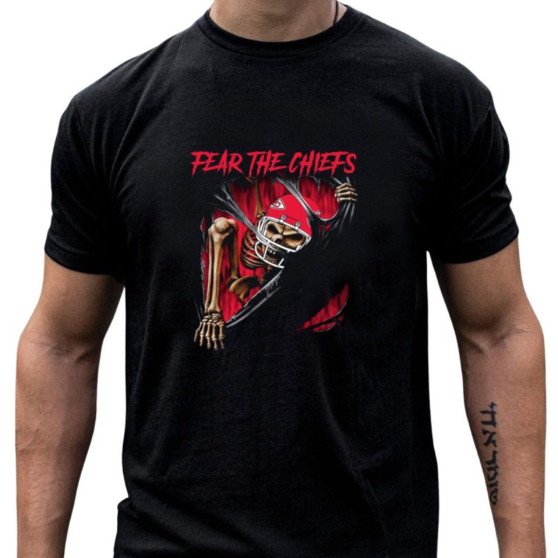 Fear The Chiefs Kansas City Chiefs Skeleton 515L1Mth T Shirt T Shirt 1 1