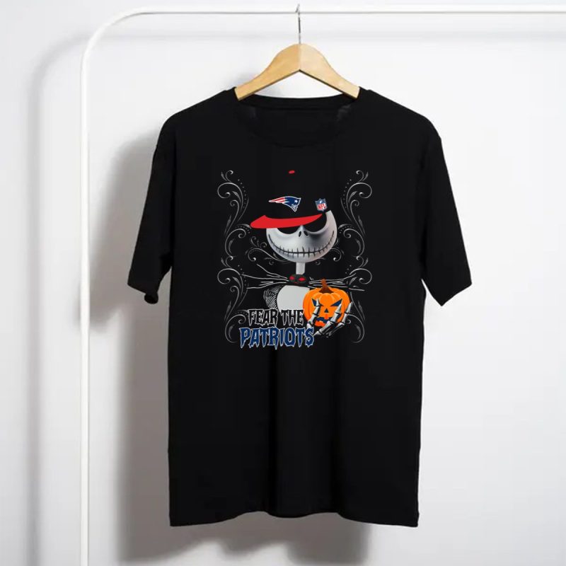 Fear The Patriots Nfl Halloween Skeleton Pumpkin T Shirt T Shirt 1