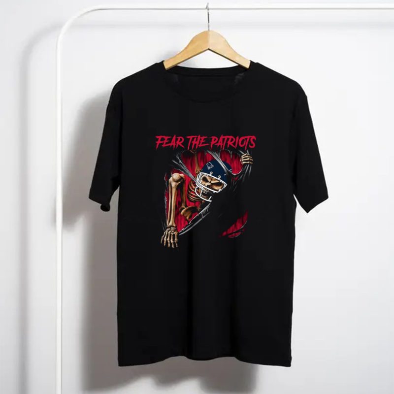 Fear The Patriots Skeleton Football 515Nfl L1Mth New England T Shirt T Shirt 1