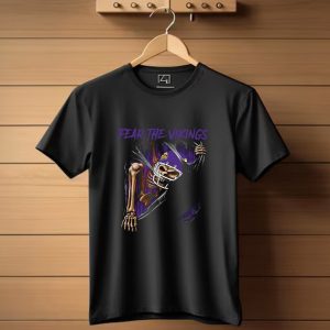 Fear The Vikings Minnesota Vikings Skeleton Nfl T Shirt