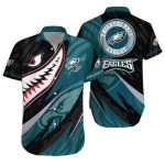 Fierce Eagle Strike Philadelphia Eagles Tropical Hawaiian Shirt